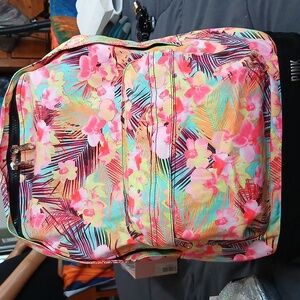 Victoria's Secret Floral Bookbag Backpack NIP